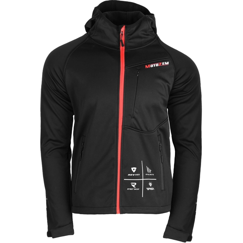 Softshellová bunda MotoZem Racing Team čierno-červená