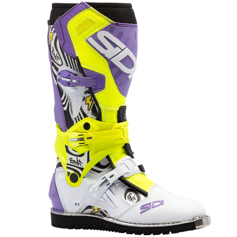 Topánky na motorku SiDi Crossair HD End BB002 fialovo-žlto-biele