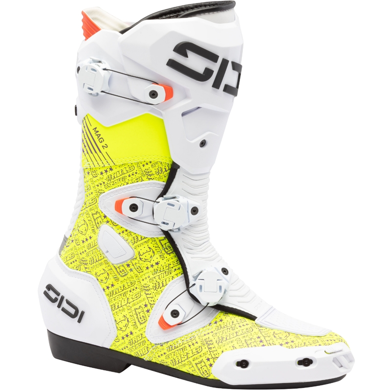 Topánky na motorku SiDi MAG 2 Air BTA001 bielo-žlté
