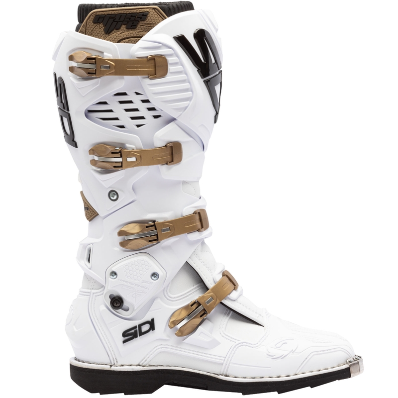 Topánky na motorku SiDi Crossfire 3 bielo-bronzové