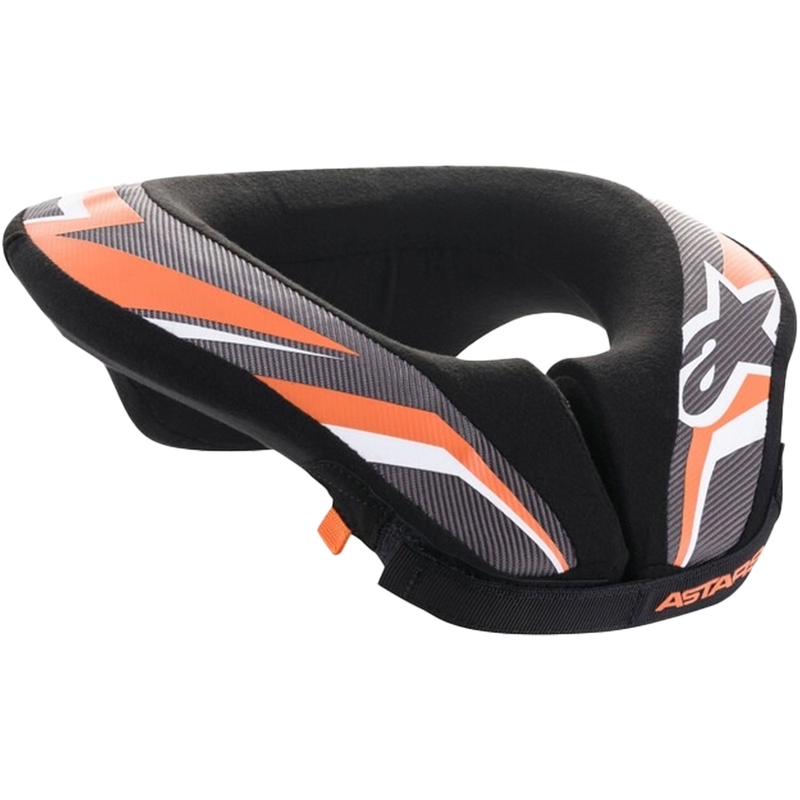 Detský chránič krku Alpinestars Sequence Youth čierno-bielo-oranžový