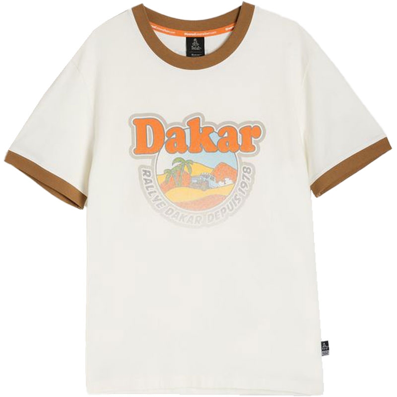 Tričko Dakar DES VINT MOR biele