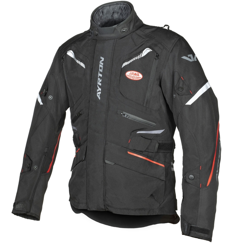 Bunda na motorku Ayrton Trail Jawa čierno-červená