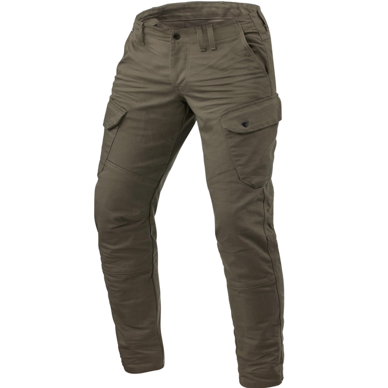 Extra skrátené džínsy na motorku Revit Cargo 2 TF khaki