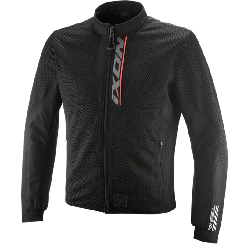 Bunda na motorku IXON Ostro čierno-fluo červená