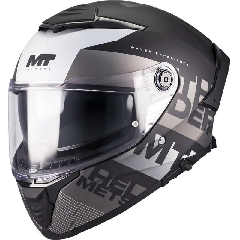 Integrálna helma na motorku MT Thunder 4 SV Waves B2 matná čierno-šedá