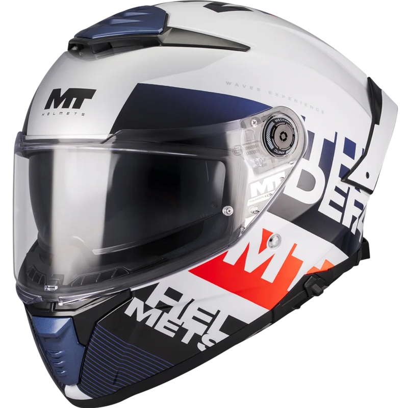 Integrálna prilba na motorku MT Thunder 4 SV Waves A17 bielo-modro-červená
