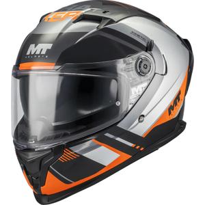 Integrálna helma na motorku MT Braker SV Inception B4 čierno-šedo-oranžová