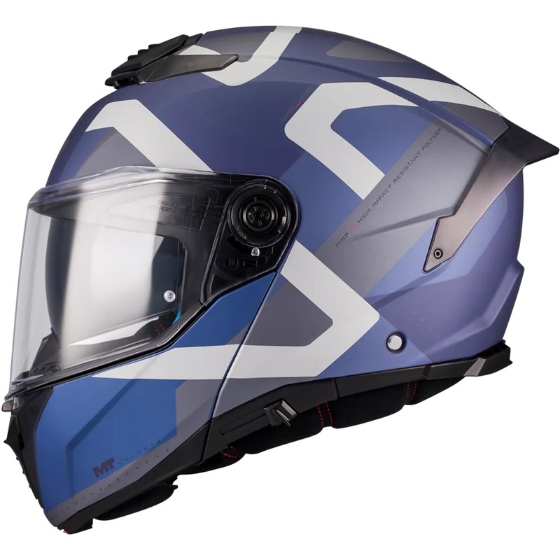 Výklopná prilba na motorku MT Atom 2 SV Dexter C2 matná modro-šedá