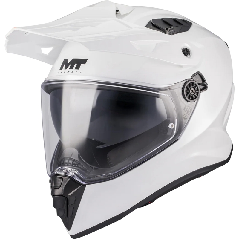 Enduro helma na motorku MT Track SV Pure A0 biela