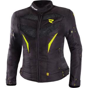 Dámska bunda na motorku Street Racer Rose čierno-fluo žltá