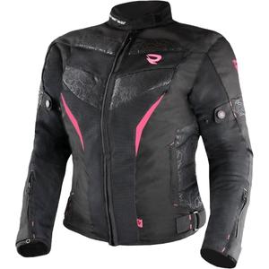 Dámska bunda na motorku Street Racer Rose Air čierno-ružová