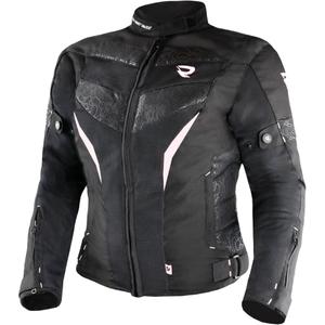 Dámska bunda na motorku Street Racer Rose Air čierno-biela