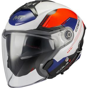 Otvorená prilba na motorku MT Cosmo SV Icarus A5 modro-bielo-červená