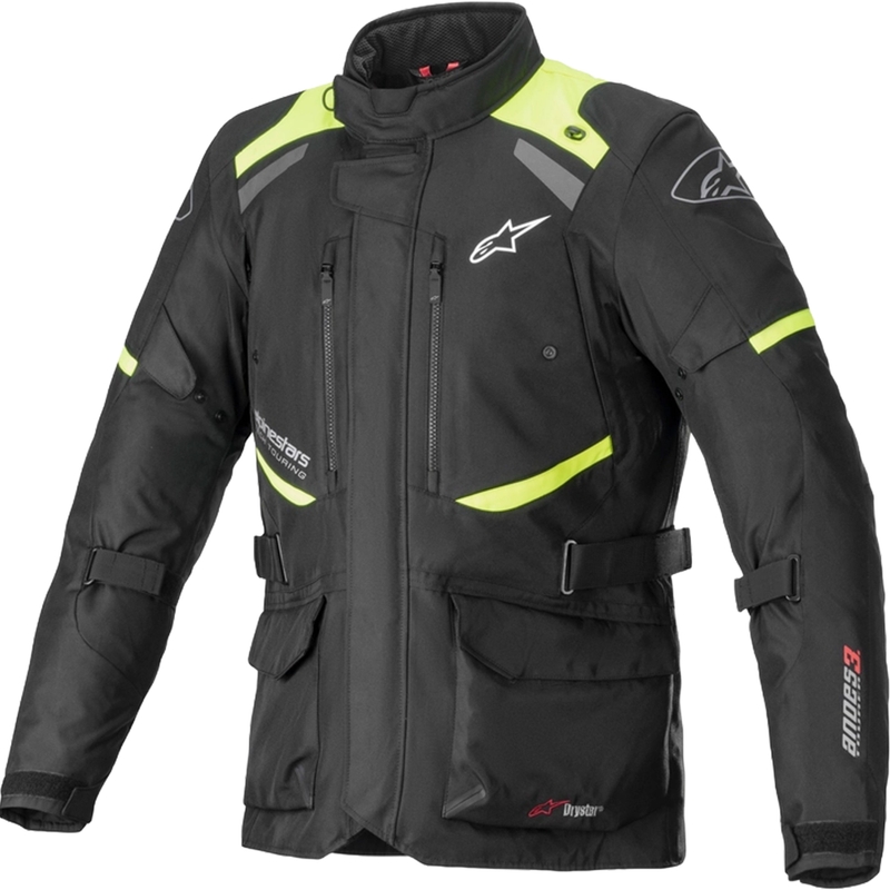 Bunda na motorku Alpinestars Andes Drystar čierno-fluo žltá