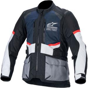Bunda na motorku Alpinestars Andes Drystar tmavo modro-čierno-svetlo šedá