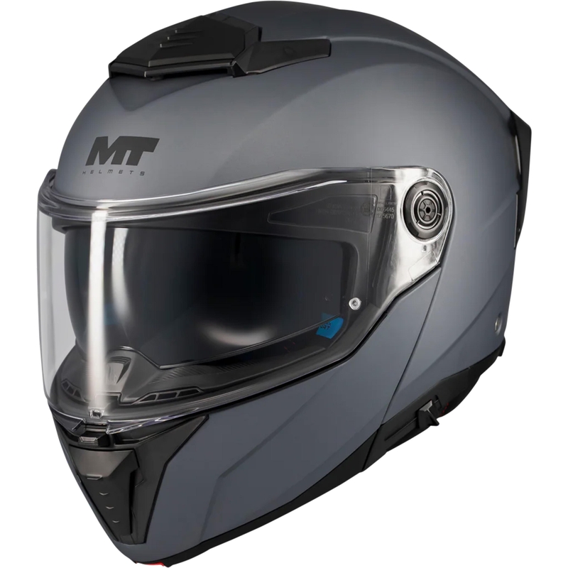 Výklopná prilba na motorku MT Atom 2 SV Pure A2 matná šedá