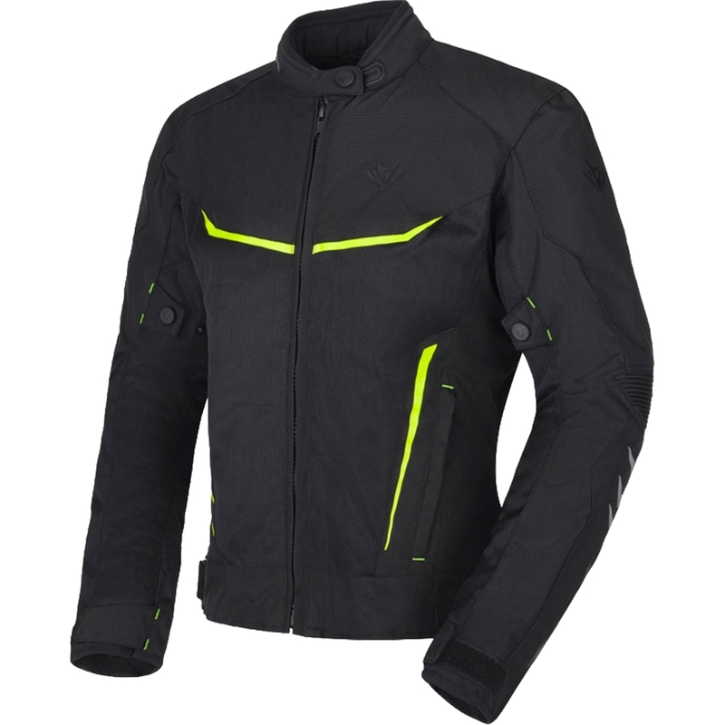 Dámska bunda na motocykel RSA Runway čierno-fluo žlta