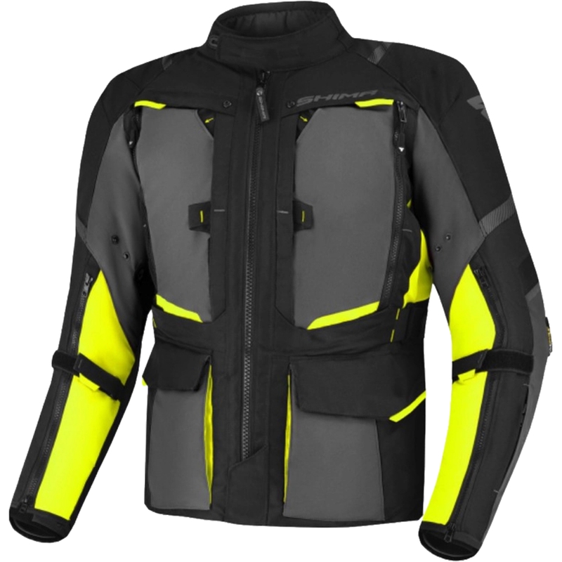 Bunda na motocykel Shima Hero 2.0 čierno-sivo-fluo žltá
