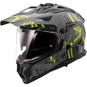 Enduro helma na motorku LS2 MX702 PIONEER II CRAZY čierno-fluo žltá