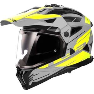 Enduro helma na motorku LS2 MX702 PIONEER II NAMIB šedo-fluo žltá