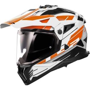 Enduro helma na motorku LS2 MX702 PIONEER II NAMIB bielo-oranžová