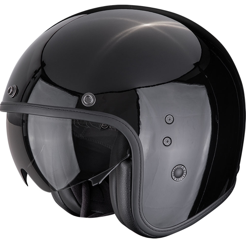 Otvorená prilba na motorku Scorpion Belfast EVO Solid čierna - II. akosť
