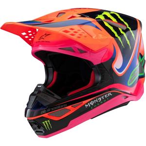 Motokrosová prilba Alpinestars Supertech S-M10 edícia HAIDEN DEEGAN fluo oranžovo-fialovo-ružovo-želená