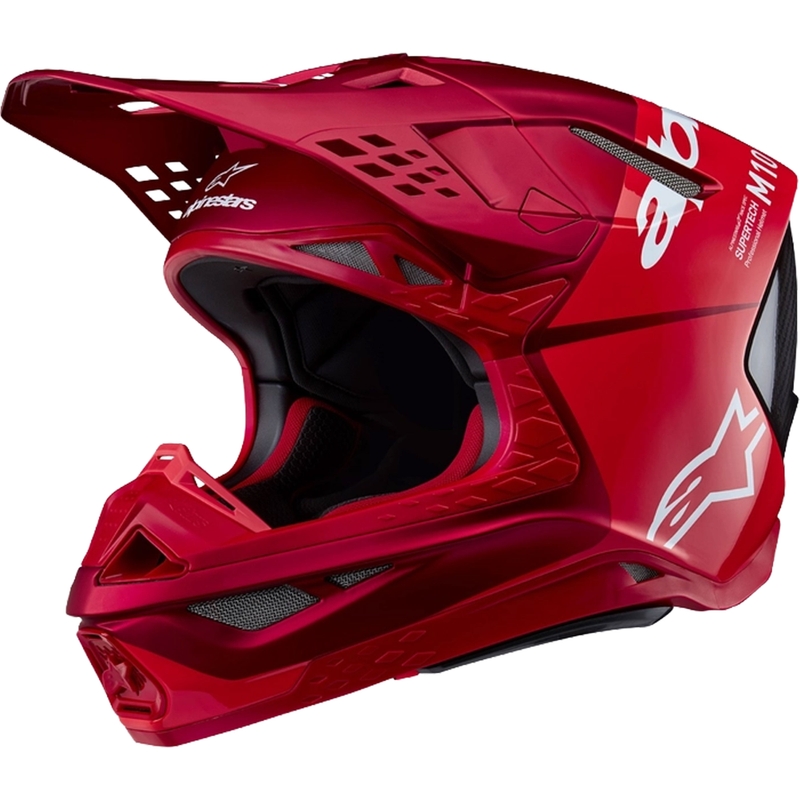 Motokrosová prilba Alpinestars Supertech S-M10 Flood matná fluo červeno-červená