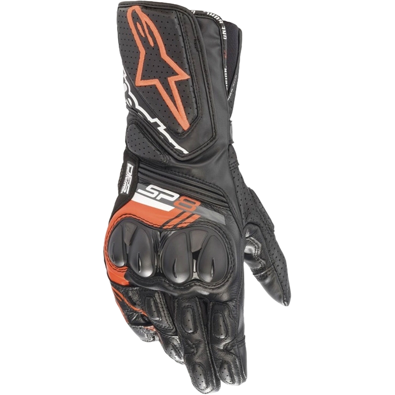 Rukavice na motorku Alpinestars SP-8 čierno-fluo červené