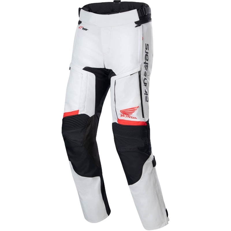 Nohavice na motorku Alpinestars Bogota PRO Drystar Honda svetlo šedo-červeno fluo-čierne