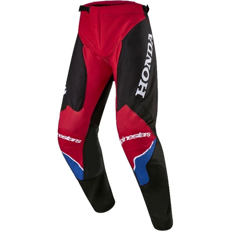 Motokrosové nohavice Alpinestars Racer Iconic Honda kolekcia červeno-čierno-modro-biele