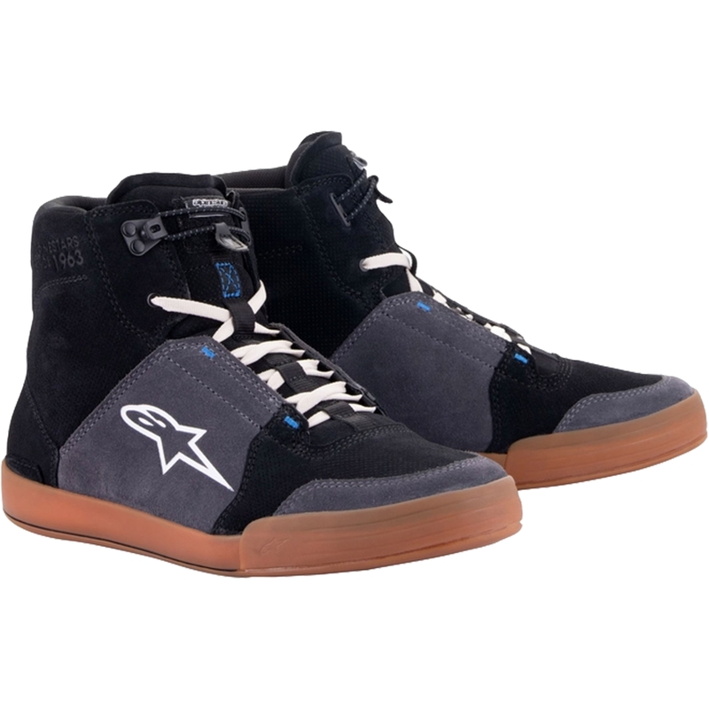 Topánky na motorku Alpinestars Chrome čierno-šedo-hnedo-modré