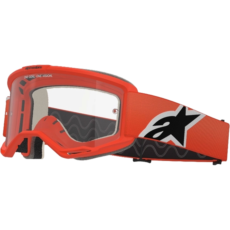 Motokrosové okuliare Alpinestars Vision 5 Corp oranžové s čírym zorníkom