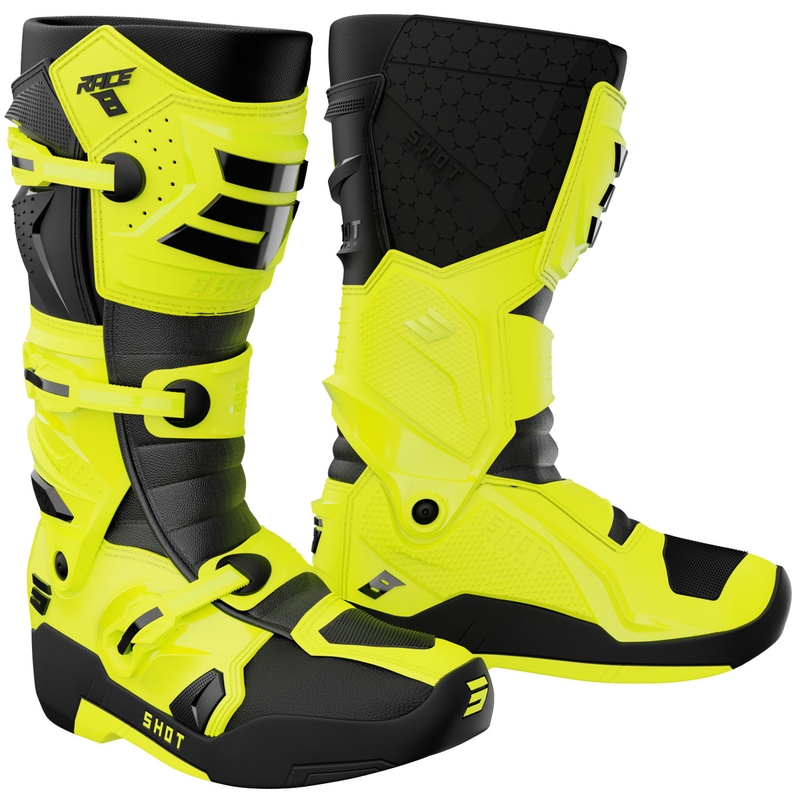 Motokrosové topánky Shot Race 8 fluo žlté
