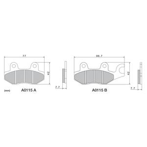 Brzdové doštičky NISSIN semi-metalická zmes M501-375 2 ks