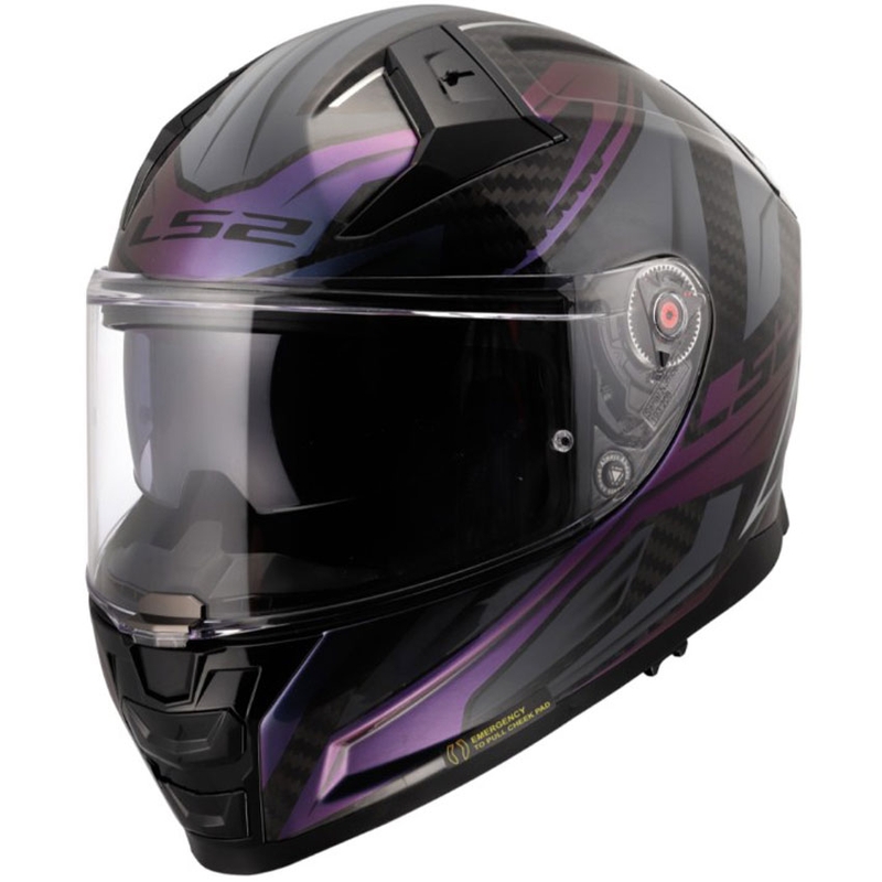 Integrálna prilba na motorku LS2 FF811 Vector II C Savage Chameleon čierno-fialová