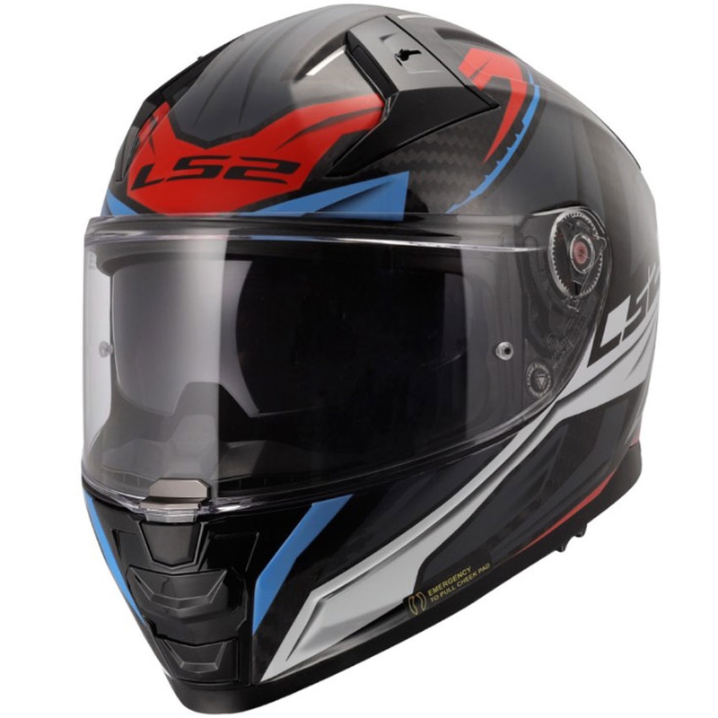 Integrálna prilba na motorku LS2 FF811 Vector II C Savage bielo-modro-červená