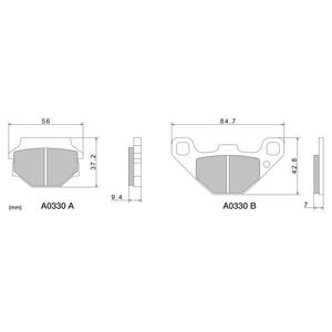 Brzdové doštičky NISSIN semi-metalická zmes M501-389 2 ks