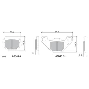 Brzdové doštičky NISSIN semi-metalická zmes M501-390 2 ks