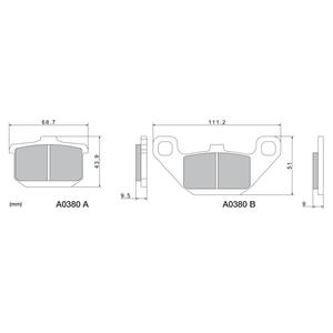 Brzdové doštičky NISSIN semi-metalická zmes M501-391 2 ks