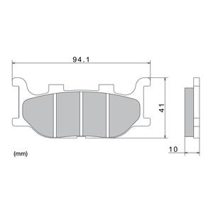 Brzdové doštičky NISSIN semi-metalická zmes 94.1x41x10 mm 2 ks