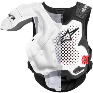 Airbagová vesta Alpinestars TECH-AIR®MX PLASMA system bielo-čierno-červená