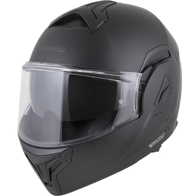 Preklápacia helma na motorku Cassida MultiFlip Solid Blackout matná čierno-čierna