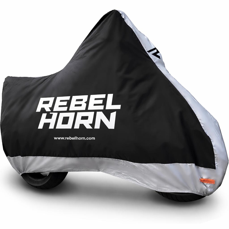 Plachta na motorku Rebelhorn Shelter čierno-strieborná
