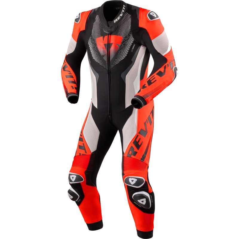 Kombinéza na motorku Revit One Piece Hyperspeed 3 svetlo šedo-fluo červenáKombinéza na motorku Revit One Piece Hyperspeed 3 svetlo šedo-fluo červená