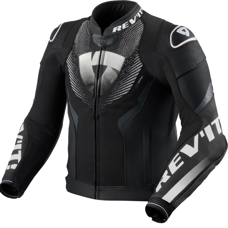 Kožená bunda na motorku Revit Hyperspeed 3 Air čierno-biela