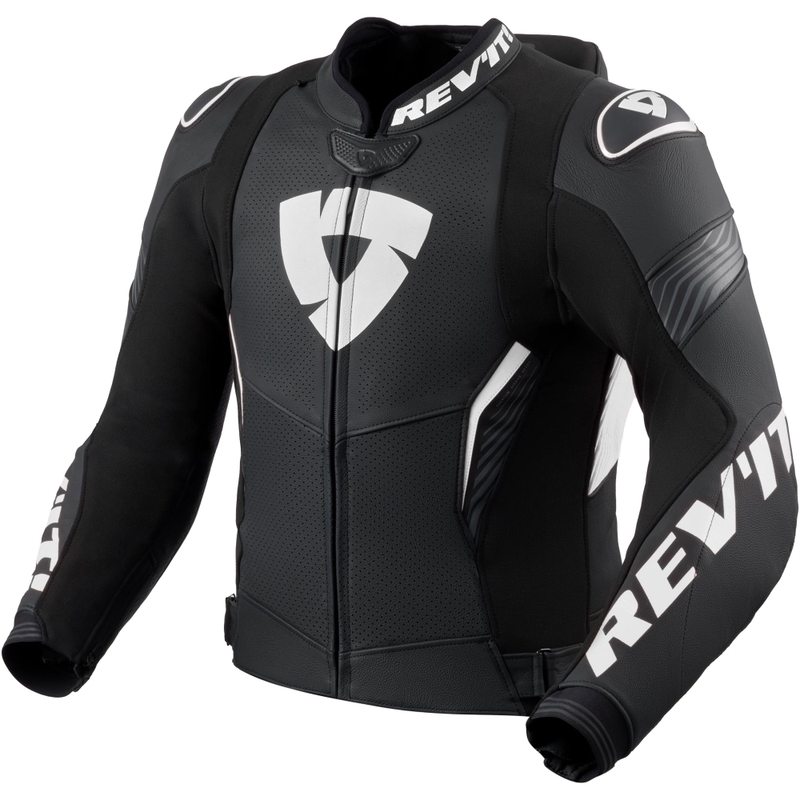 Kožená bunda na motorku Revit Argon 3 PRO čierno-biela