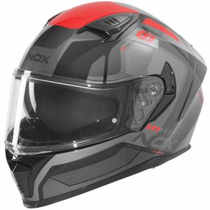 Integrálna prilba na motorku NOX N402 Mentor čierno-červená