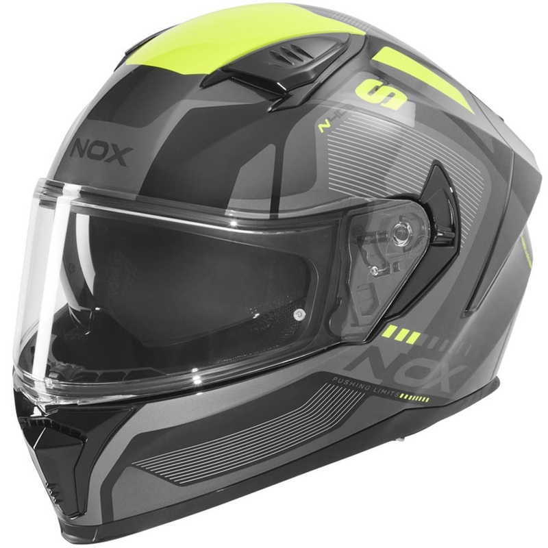 Integrálna prilba na motorku NOX N402 Mentor čierno-fluo žltá